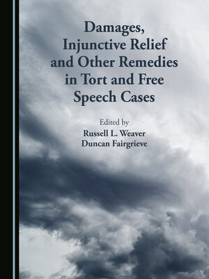 cover image of Damages, Injunctive Relief, and Other Remedies in Tort and Free Speech Cases